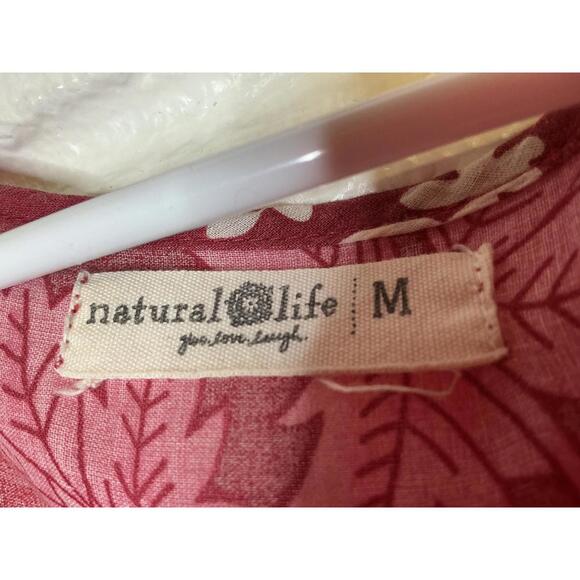 < Natural Life Red Floral Tiered Boho Dress > - Picture 3 of 6